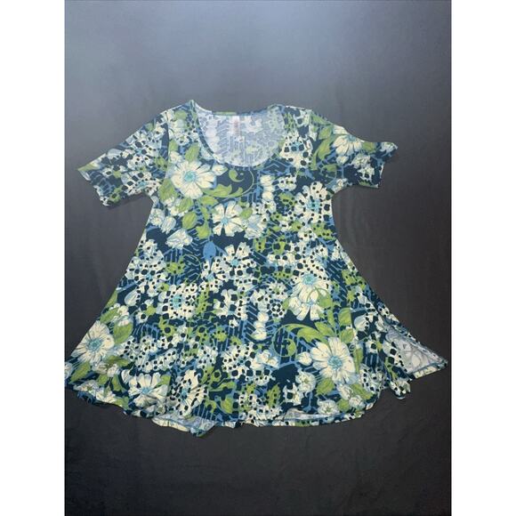 women’s Top LULAROE xxs oversize floral/paisley short sleeve scoop neck - Picture 2 of 9